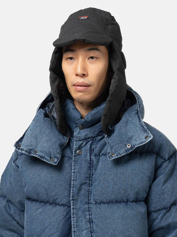 Nanga Hinoc Ripstop Down Ear Flap Cap Black, Hats