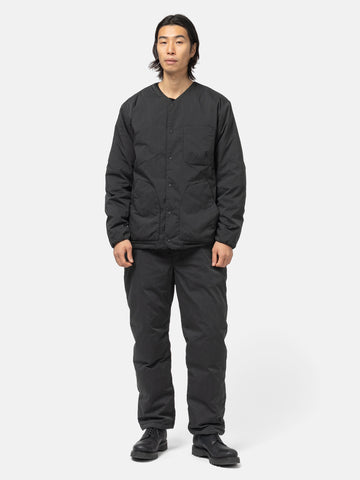 Nanga Hinoc Ripstop Inner Down Cardigan Black, Down Jackets