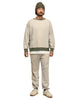 Needles 2-Tone Crew Neck Sweat Shirt - Cotton French Terry Beige, Sweaters