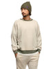 Needles 2-Tone Crew Neck Sweat Shirt - Cotton French Terry Beige, Sweaters