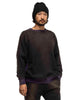 Needles 2-Tone Crew Neck Sweat Shirt - Cotton French Terry Black, Sweaters