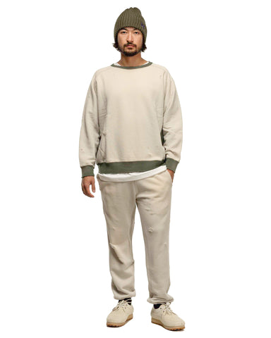 Needles 2-Tone String Sweat Pant - Cotton French Terry Beige, Bottoms