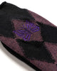 Needles Argyle Jacquard Socks - Merino Wool Plum, Accessories