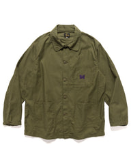 Needles D.N. Coverall - Back Sateen Olive, Outerwear