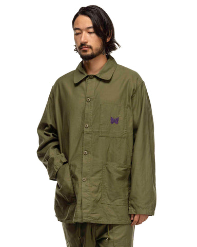 Needles D.N. Coverall - Back Sateen Olive, Outerwear