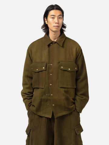 Needles Field Jacket - Wool Uneven Dye Olive, Jackets