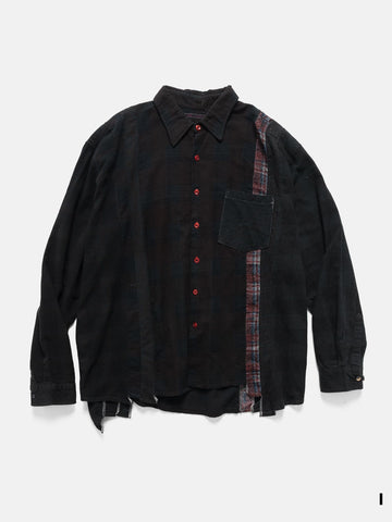 Needles Flannel Shirt -> 7 Cuts Wide Shirt / Over Dye, Shirts