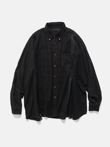 Needles Flannel Shirt -> 7 Cuts Wide Shirt / Over Dye, Shirts