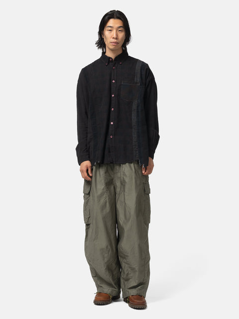 Needles Flannel Shirt -> 7 Cuts Wide Shirt / Over Dye, Shirts