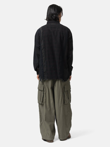 Needles Flannel Shirt -> 7 Cuts Wide Shirt / Over Dye, Shirts