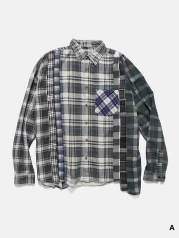 Needles Flannel Shirt -> 7 Cuts Wide Shirt Assorted, Shirts