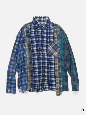 Needles Flannel Shirt -> 7 Cuts Wide Shirt Assorted, Shirts