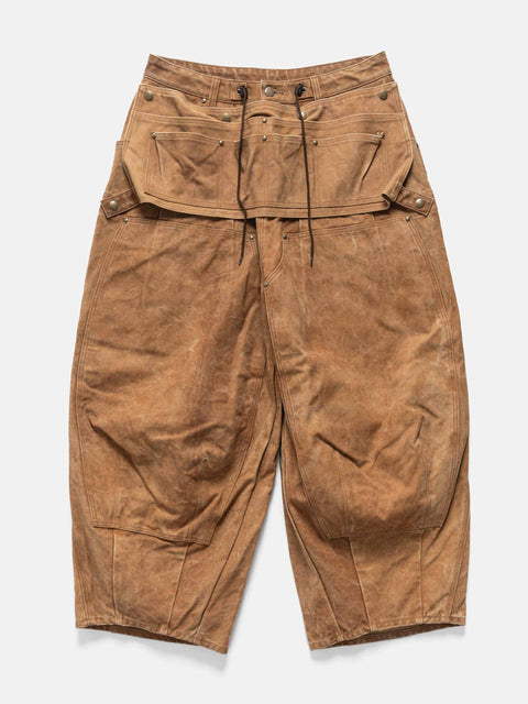 Needles H.D. Apron Painter Pant - Duck Canvas / Kakishibu Paint Dk. Brown, Pants