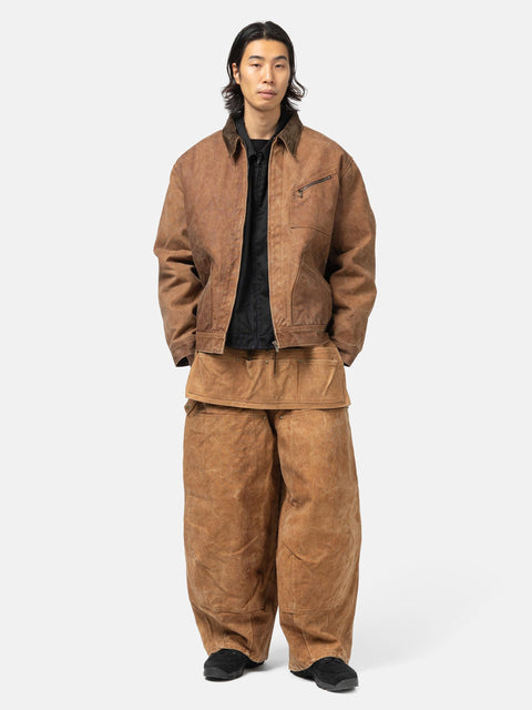 Needles H.D. Apron Painter Pant - Duck Canvas / Kakishibu Paint Dk. Brown, Pants