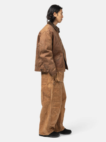 Needles H.D. Apron Painter Pant - Duck Canvas / Kakishibu Paint Dk. Brown, Pants