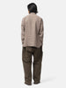 Needles Half Zip Work Shirt - Brushed Linen Canvas Taupe, Shirts