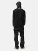 Needles L/S U-Neck Tee - Geometric Raschel Lace Black, T-Shirts