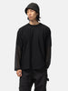 Needles L/S U-Neck Tee - Geometric Raschel Lace Black, T-Shirts