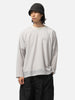 Needles L/S U-Neck Tee - Geometric Raschel Lace Grey, T-Shirts