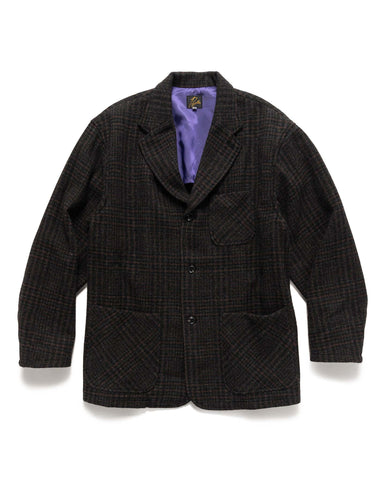 Needles Loafer Jacket Wool Glen Plaid Charcoal, Outerwear