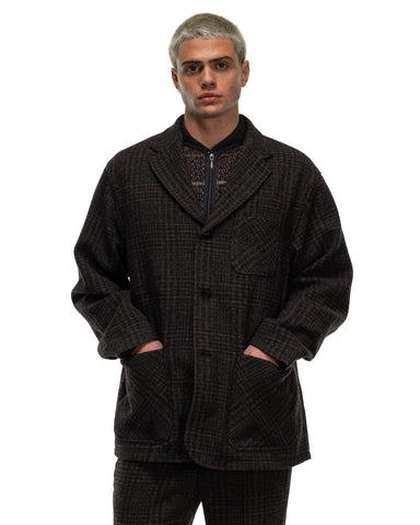 Needles Loafer Jacket Wool Glen Plaid Charcoal, Outerwear