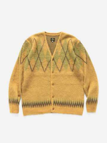 Needles-Mohair-Cardigan-Argyle-Mustard-1
