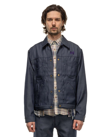 Needles Penny Jean Jacket - Poly Twill Navy, Outerwear