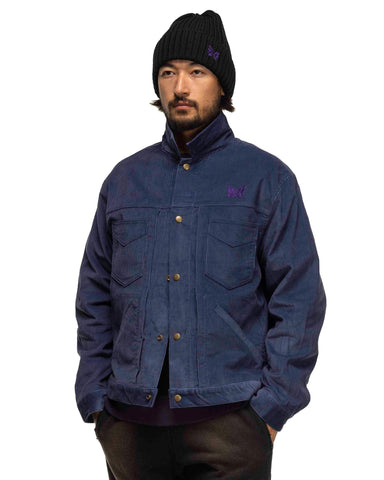 Needles Penny Jean Jacket - C/PE 14W Corduroy Navy, Outerwear