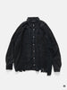 Needles Flannel Shirt -> 7 Cuts Wide Shirt / Over Dye Black, Shirts