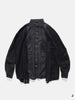 Needles Flannel Shirt -> 7 Cuts Wide Shirt / Over Dye Black, Shirts