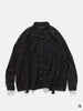 Needles Flannel Shirt -> 7 Cuts Wide Shirt / Over Dye Black, Shirts