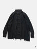 Needles Flannel Shirt -> 7 Cuts Wide Shirt / Over Dye Black, Shirts