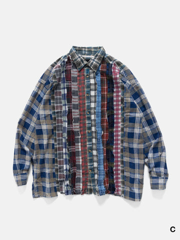 Needles Flannel Shirt -> Ribbon Wide Shirt Assorted, Shirts