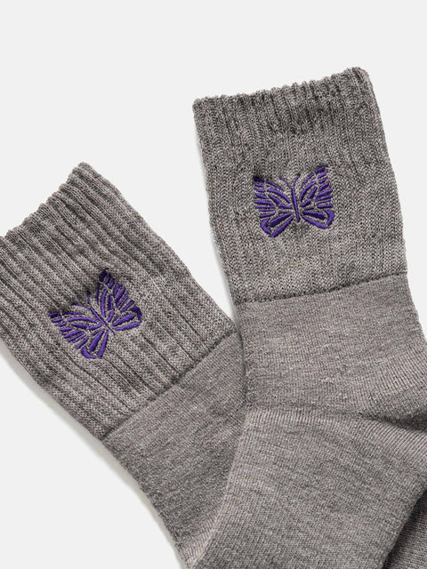 Needles-Rib-Socks-Merino-Wool-Grey-2