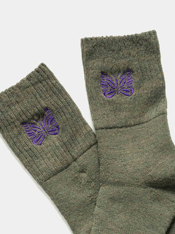 Needles-Rib-Socks-Merino-Wool-Olive-2