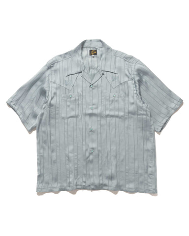 Needles S/S Cowboy One-Up Shirt - TA/CU/PE Georgette Blue, Shirts