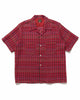 Needles S/S One-Up Shirt - PE/R Chiffon Sucker Plaid Red, Shirts