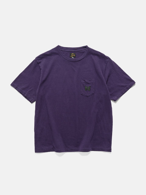 Needles S/S Pocket Tee - Cotton Jersey Purple, T-Shirts