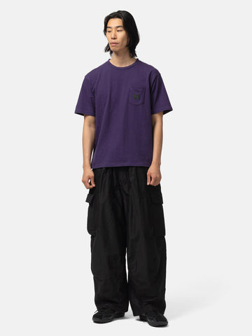 Needles S/S Pocket Tee - Cotton Jersey Purple, T-Shirts