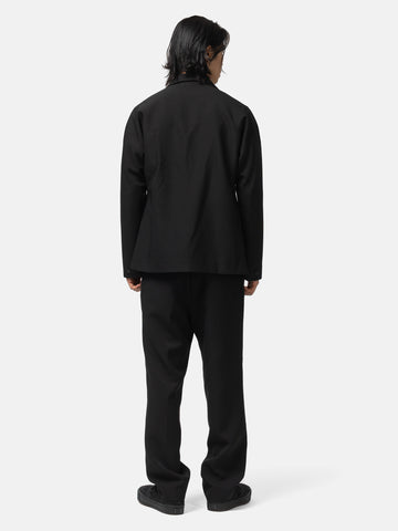 Needles Side Tab Tucked Trouser - Poly Double Cloth Black, Pants