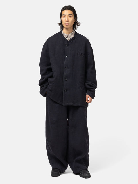 Needles Stand Collar Jacket - Double Face Kersey Dk. Navy, Jackets