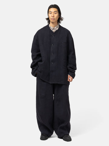 Needles Stand Collar Jacket - Double Face Kersey Dk. Navy, Jackets