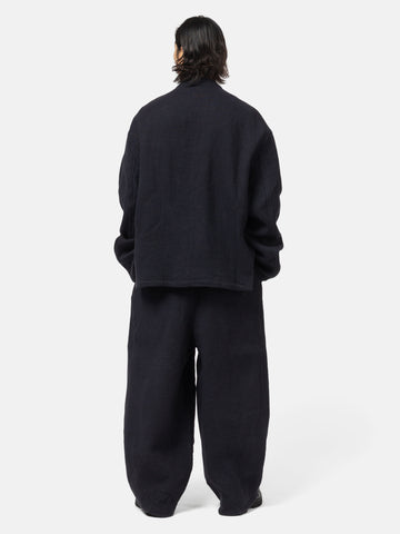 Needles Stand Collar Jacket - Double Face Kersey Dk. Navy, Jackets