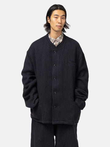 Needles Stand Collar Jacket - Double Face Kersey Dk. Navy, Jackets