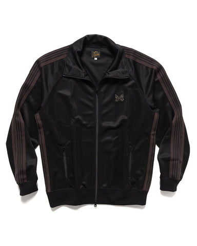 Needles Track Jacket - Poly Smooth Dark Black, Outerwear