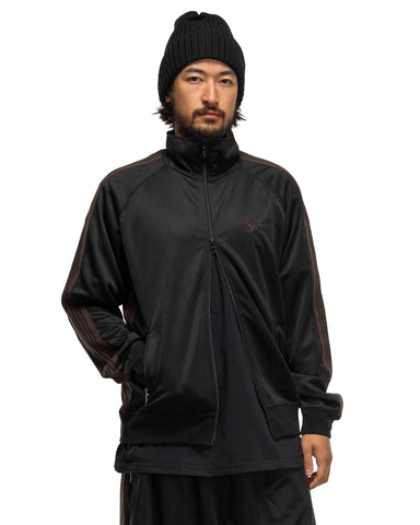 Needles Track Jacket - Poly Smooth Dark Black, Outerwear