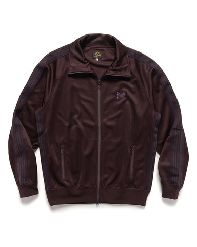 Needles Track Jacket - Poly Smooth Dark Brown, Outerwear