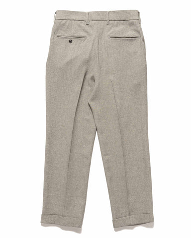 Needles Tucked Trouser - PE/PU Stretch Twill Lt.Grey, Bottoms
