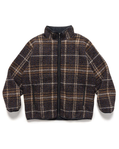 Needles W.U. Piping Jacket - W/PE/PC/AP/N Plaid Tweed - Navy/Brown/Mocha, Sweaters