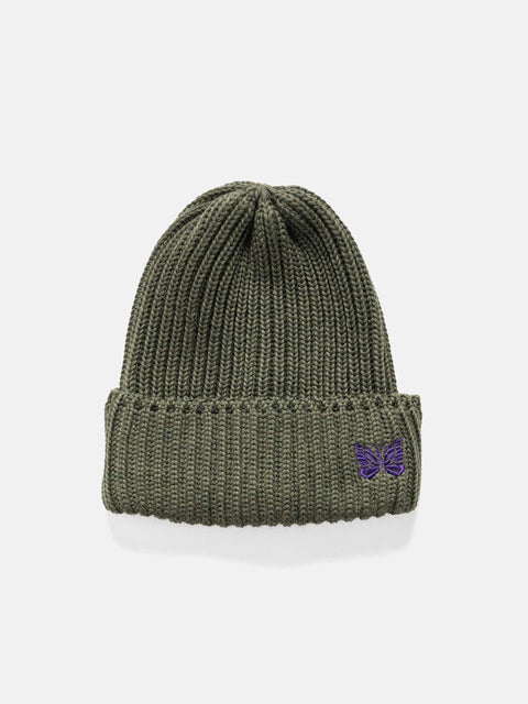 Needles Watch Cap - Merino Wool Olive, Beanies
